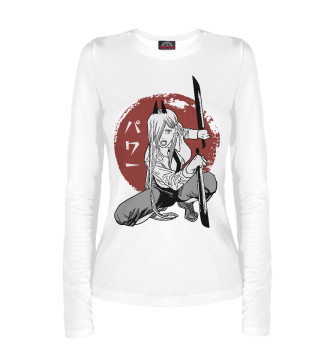 Женский Лонгслив Пауэр - Человек-Бензопила